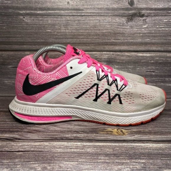 Nike Shoes - Nike Zoom Winflo 3 Running Shoes Women’s Size 9.5 Pink/White/Black (831564-106)